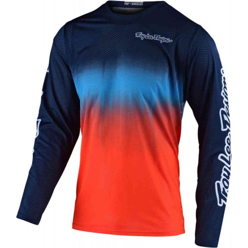 CAMISOLA TROY LEE DESIGNS 2021 GP AIR STAIN'D - NAVY / LARANJA